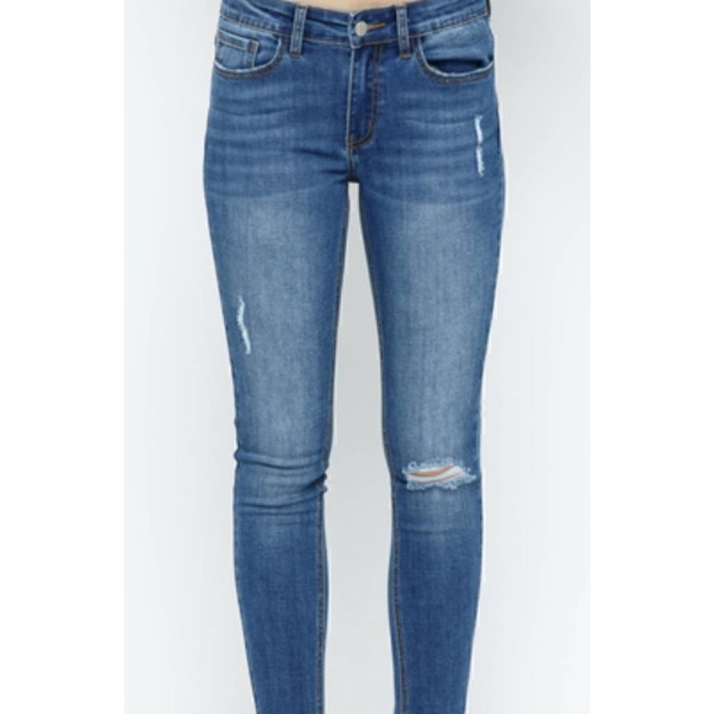 Vocal Denim DESTROYED SKINNY JEANS  LG NWT